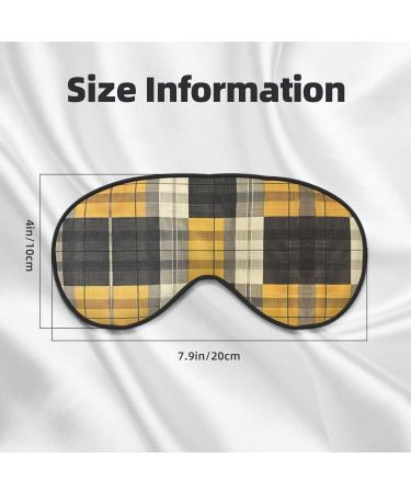 Unisex Double-Sided Plaid Sleep Mask - Yellow Gray Black | Ideal for Restful Sleep & Skin Care - Buy Online on GoSupps.com