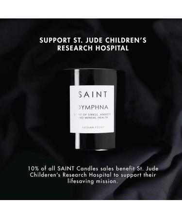SAINT Dymphna Scented Candle | Prayer Coin & Holy Oil | Stress Relief & Mental Health | 50 Hour Burn | Aromatherapy - Parisian Peony - Buy Online on GoSupps.com