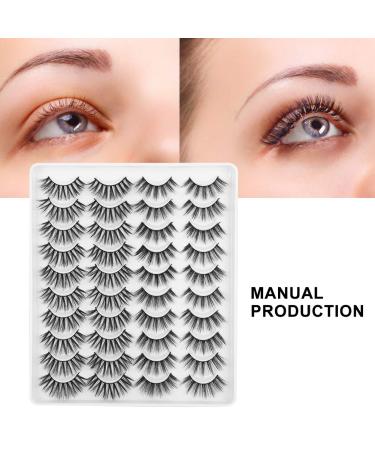 20 Pairs of 6D Soft Reusable False Eyelashes - Thickening Extensions for Stunning Look - Buy Online on GoSupps.com