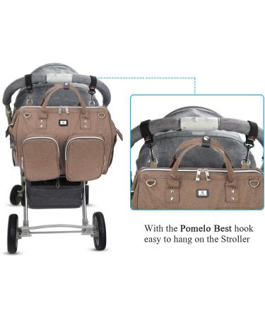 Pomelo Khaki Baby Changing Bag with Pram Clips and Changing Mat - Top Quality and Stylish Design - Buy Online on GoSupps.com