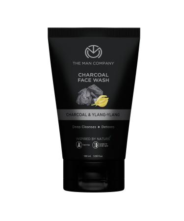 The Man Company Activated Charcoal Face Wash For Menylang Ylang & Argan Essential Oilsanti Pollution Acne Oil Controlunclog Poresdeep Cleansingblackheads Removalall Skin Types - 100Ml