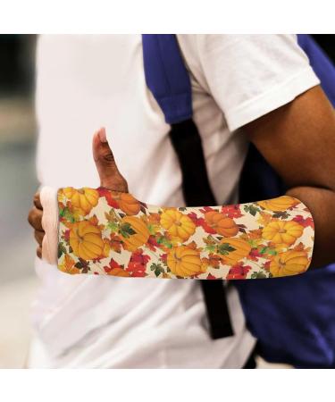 Shop Premium LED Back Fall Cast Cover - Pumpkin & Maple Leaf Arm Sleeve | Decorative Protection for Large Sizes - Buy Online on GoSupps.com