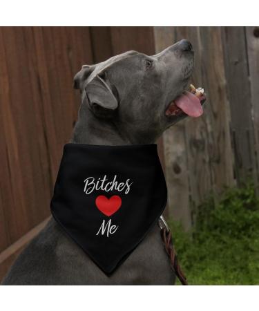 GRAPHICS & MORE Bitches Love Me Pet Bandana - Funny Dog Bandana in Black - Buy Online on GoSupps.com