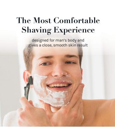 AOA Men's 6 Blade Razor Kit - 7pc Set with Handle Swedish Blades & Aloe Strip for a Comfortable Close Shave - International Shipping Available - Buy Online on GoSupps.com