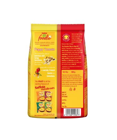 Saffola Masala Oats Peppy Tomato 500g (17.63oz) - Vegetarian | Buy Online - Buy Online on GoSupps.com