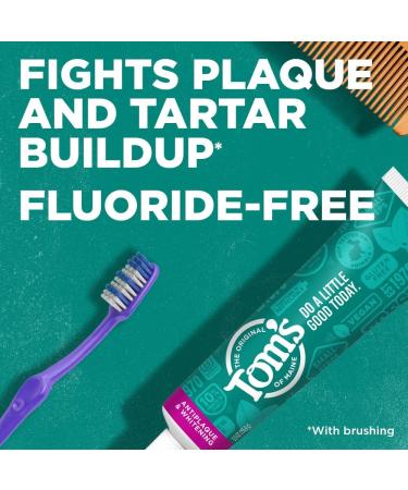 Tom's of Maine Fluoride-Free Antiplaque & Whitening Toothpaste, Peppermint 5.5 oz - Buy Online on GoSupps.com