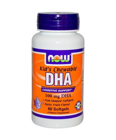 Now Dha MASTICABLE for Children 100 Mgrs of Dha 60 Pearls 1 Units