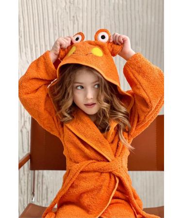 Ely Parker Kids Hooded Terry Bathrobe - Super Soft Turkish Cotton Towel for Boys & Girls Size 3-4 Years Comfortable & Absorbent - Buy Online on GoSupps.com