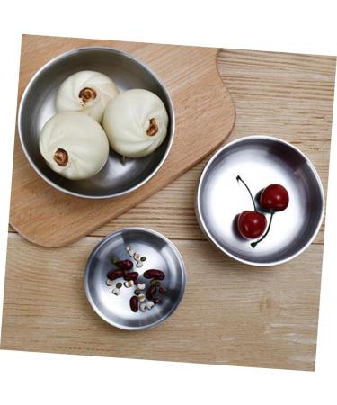 Zerodeko 3pcs 304 Preppers Cookbook Accesorios De Cocina para Saucer Appetizer Plates Korean Food Soy Sauce Dish Pinch Seasoning Bowl Flavor Dish Household Seasoning Dish Pickles re-usable Size 1x3pcs As Shownx3pcs - Buy Online on GoSupps.com