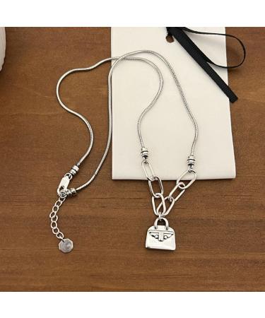 OralGos Exquisite Craftsmanship Solid Bags Pendant Necklace | Trendy Metal Choker Ornament for Fashion-Forward Individuals - Shop Internationally! - Buy Online on GoSupps.com