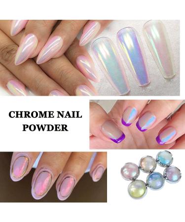 6 Jars Mermaid Chrome Nail Powder | Iridescent Pearl Metallic Pigment for Stunning Nail Art - Glitter Dust Kit for Gel Polish & Nail Decorations - Buy Online on GoSupps.com