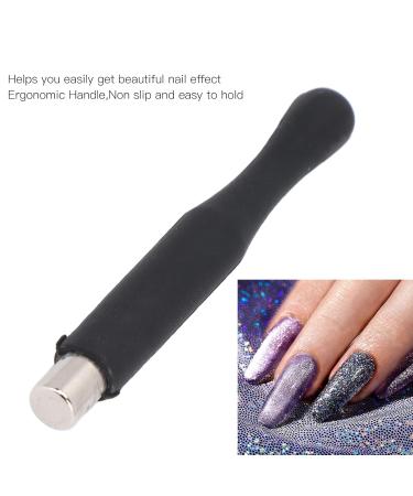 Nail Magnet Stift | Professional 3D Cat Eye Nail Art Tool for Home & Salon | Ergonomic Magnetic Manicure Stick (Black) - Buy Online on GoSupps.com