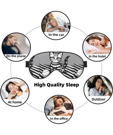 Play Ball Kitty Unisex Adjustable Blackout Sleep Eye Mask - Perfect for Home Travel Yoga & Office Naps - Buy Online on GoSupps.com