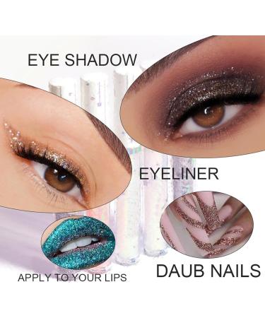 Glitter Eyeliners Pencil Eye Liner Set Eye Liner Liquid Shimmer Glitter Eyeshadow Liner Colorful Set Waterproof Sparkling Eye Loose Glitter Glue for Crystals Eye Glitter - Buy Online on GoSupps.com