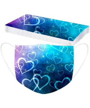 Winfer 50/100 Pack Disposable 3-Layer Colored Face Masks & Scarves for Adults - Breathable Motif Mouth & Nose Protection - Buy Online on GoSupps.com