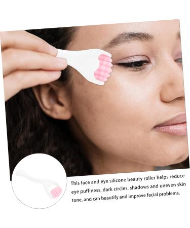 Silicone Face Massager & Eye Roller - Pink Beauty Device for Glowing Skin | International Shipping - Buy Online on GoSupps.com