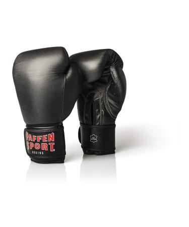 Paffen Sport Kibo Fight Real leather box and martial arts shoes for training and sparring in boxing kickboxing muay thai and similar martial arts Schwarz 10uz