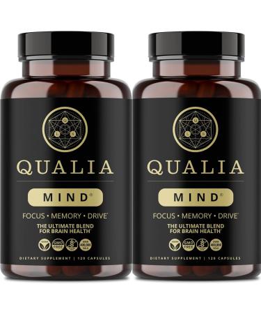 QUALIA MIND | The Ultimate Blend For Brain Health* | Doctor-Formulated Nootropic To Fuel Focus & Concentration* | Supports Long Term Brain Health| Maintain Drive & Productivity | 2 Month Supply