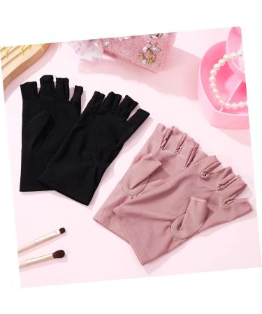 SKISUNO 2 Pairs UV Gloves Manicure Gloves Nail Gloves Gel Nail Gloves UV Rays Gloves Gloves for Gel Nails Nail UV Nail Gloves Nail Art Supplies - Buy Online on GoSupps.com