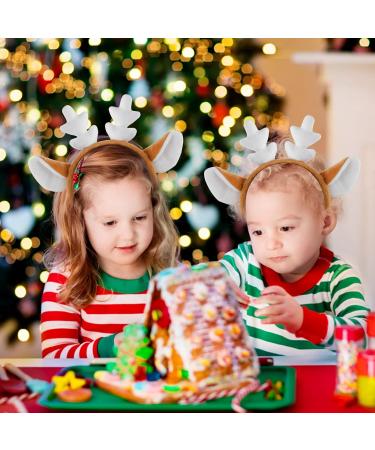 WLLHYF Reindeer Christmas Headbands Reindeer Antlers Xmas Hairband for Kids Adults Cute Headwear Headbands for Party Festive Photos Booth Women Girls Custome Cosplay Hair Accessories White - Buy Online on GoSupps.com