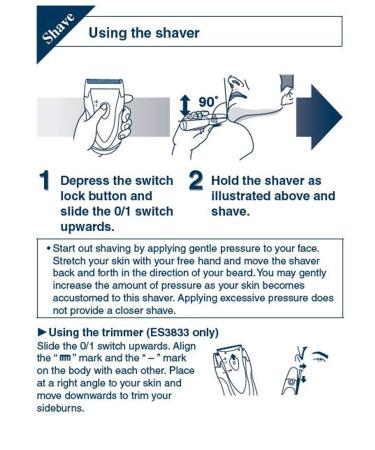 Panasonic ES3831K Electric Razor for Men - Cordless Wet/Dry Shaver with Ergonomic Grip (Black) - Buy Online on GoSupps.com