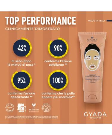  GYADA COSMETICS GYADA COSMETICS Face Scrub 2 in 1 Mask Exfoliating and Purifying Makes Skin Moisturized and Non-Irritated with Coconut Oil and Shea Butter 15ml - Buy Online on GoSupps.com