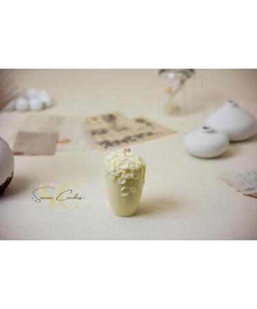 Set of 2 Floral Embossed Candles - 100% Natural Soy & Coconut Wax - Gender Reveal Birthday Wedding - Unscented (Baby Pink & Baby Blue - Buy Online on GoSupps.com