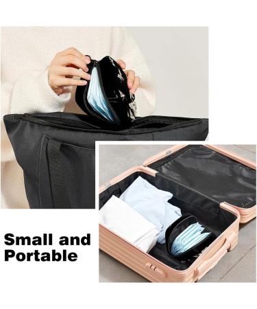 Japanese White Cranes Pattern Women's Bandages Storage Bags & Menstrual Cup Pouches - Portable & Stylish Solutions - Buy Online on GoSupps.com