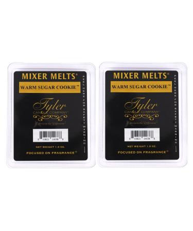 Tyler Candle Company Warm Sugar Cookie 1.9 Ounce Scented Mixer Wax Melt Cubes for Tart Burner Pack of 2