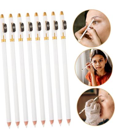 WOONEKY 12pcs Eyebrow Pencil Sharpener Wood Brow Pencil Portable Brow Pencil Eye Brow Pencil White Wooden - Buy Online on GoSupps.com