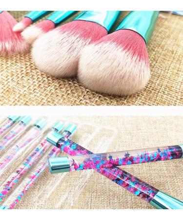Sparkles Glitter Makeup Brushes Set - Unicorn Fan Foundation Brush with Liquid Red Handle - Perfect Christmas Gift for Teen Girls - Buy Online on GoSupps.com