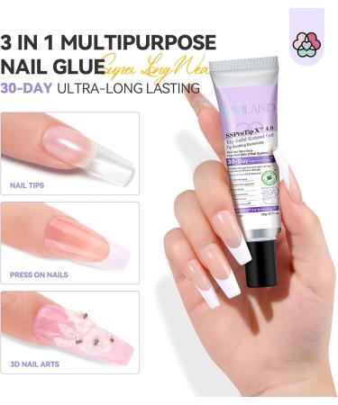  Saviland SAVILAND SOLID GEL NAIL GLUE - 30 Days Extra Strong Glue for False Nails and Press on Nails 20g Solid UV Gel for Tips - Buy Online on GoSupps.com