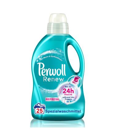 Perwoll Renew Refresh liquid detergent (25 washes) hygiene detergent for white and colored laundry with odor-neutralizing formula for intensive fresh 25 ml (1 Pack) - Buy Online on GoSupps.com
