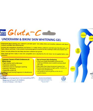 Gluta-C Underarm Bikini Intense Skin Whitening Bleaching Glutathione Gel Cream - Buy Online on GoSupps.com
