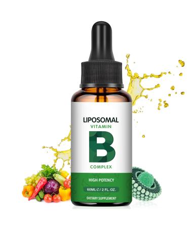 Liposomal vitamin B complex liquid - 60ml with 8 high doses vitamins B1 B2 B3 B5 B6 B12 biotin and folate immune system & energy (1 Pack) 60 ml (1 Pack) - Buy Online on GoSupps.com