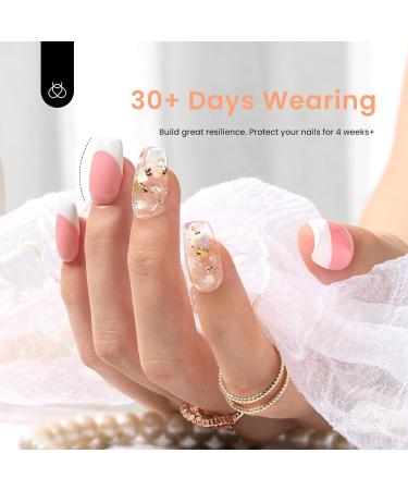 Beetles Gel Nail Polish 6 Colors Builder Gel Set - 8 in 1 Strengthener, Clear & Nude Pink Milkly Hard Gel, Extension Base & Rhinestone False Nail Tips - Nail Art Design Kit for Pink Christmas - 4 Sheer Peach Shades - Buy Online on GoSupps.com