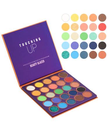 Beauty Glazed Touching Up Eyeshadow Palette - 25 Vibrant Colors, Mattes Metallic Shimmers, Long Lasting & Blendable - Cruelty-Free Makeup Palette - Buy Online on GoSupps.com