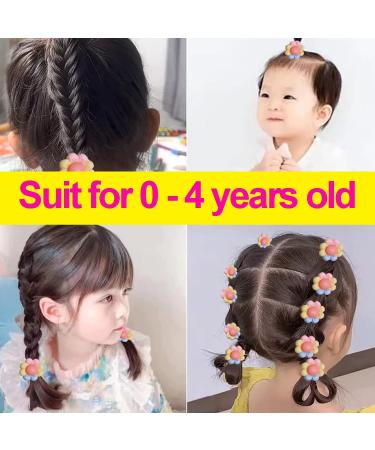 SHUSAY 40 PCS Toddler Girl's Mix Color Hair Ties - Soft Elastic Rubber Bands for Pigtails - Hair Accessories for Girls - Buy Online on GoSupps.com