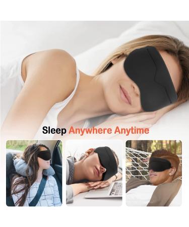 Premium 3D Contoured Sleep Eye Mask for Men & Women - Light Blocking Soft Comfort Blindfold for Travel & Yoga - Perfect for Naps - Buy Online on GoSupps.com