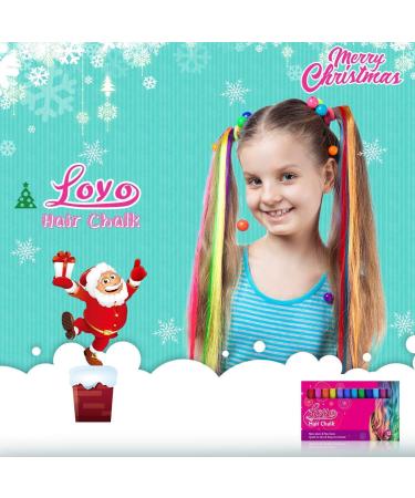 Hair Chalk 12 Colorful Pens - Easy Wash Out Metallic Glitter for All Hair Colors | Perfect Birthday & Party Gifts for Girls | DIY Cosplay & Christmas Fun - Buy Online on GoSupps.com
