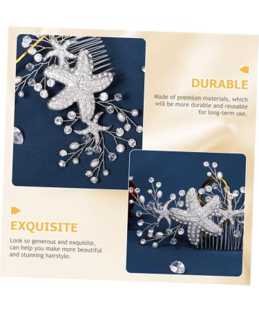 Ipetboom Starfish Hair Comb Hair Comb Bridal Hair Comb Bridal Hair Accessories Bridal Headpieces for Wedding Decorative Hair Combs Hair Comb Accessory Hair Side Combs Wedding Hair Comb - Buy Online on GoSupps.com