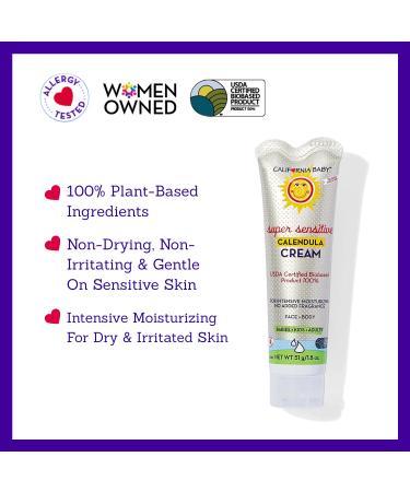 California Baby Calendula Cream (Unscented) | USDA Certified | 100% Plant-Based | Allergy Friendly | Calendula Ointment for Dry, Sensitive Skin | 1.8 oz - Buy Online on GoSupps.com
