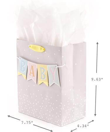Hallmark 9" Medium Baby Gift Bag with Tissue Paper - Baby Banner in Grey  Pink and Blue for Baby Showers  New Parents  and More Light Pastel Purple - Buy Online on GoSupps.com