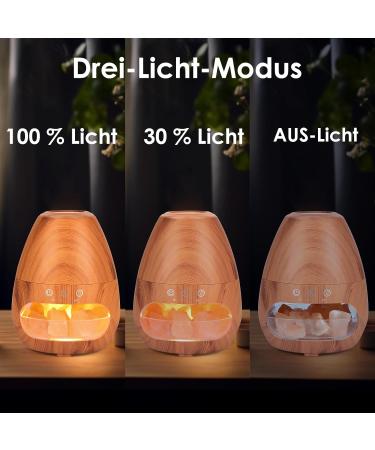 Czemo Aroma Diffuser for Essential Oils | Flame Effect Room Fragrance & Humidifier | 200ml Ultrasonic Diffuser with Salt Lamp & Fragrance Oil - Buy Online on GoSupps.com