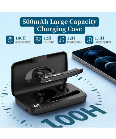 XVV Bluetooth Headset with Charging Case - Hands-Free Single Earpiece for Cellphone - V5.2 Bluetooth Headphone for Business Trucker - iOS & Android Compatible - YYK520-1Case - Buy Online on GoSupps.com