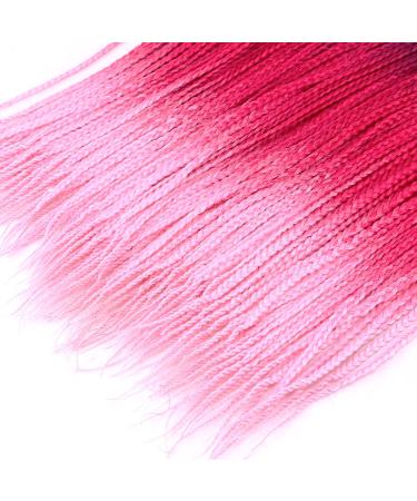 Ombre Red Pre-Looped Box Braids Crochet Hair 6 Packs 24 Inch 3X Goddess Senegalese Twist Kanekalon Braiding Hair Extensions - Purple/Red/Pink - Buy Online on GoSupps.com