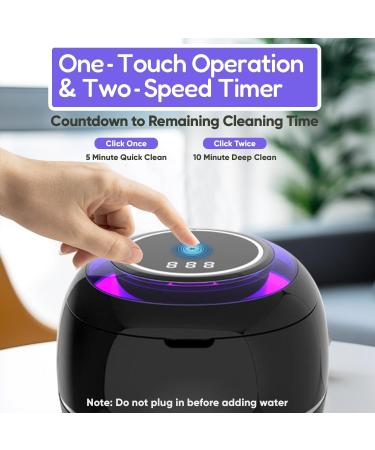 Premium 180ml Ultrasonic Retainer Cleaner Machine for Dentures, Aligners, Mouthguards, and Toothbrush Heads - Portable Denture Pod - Buy Online on GoSupps.com