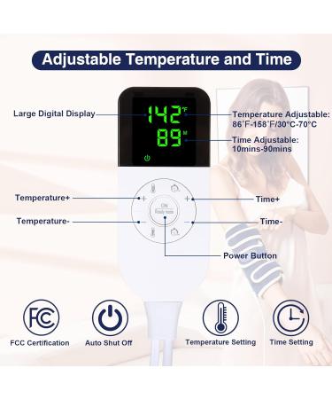 ALDIOUS Heated Elbow Wrap - Electric Heating Pad for Pain Relief | 10-90min Timer, 86-158 Temperature Setting | Suitable for Arm, Legs, Knee | Men and Women - Buy Online on GoSupps.com