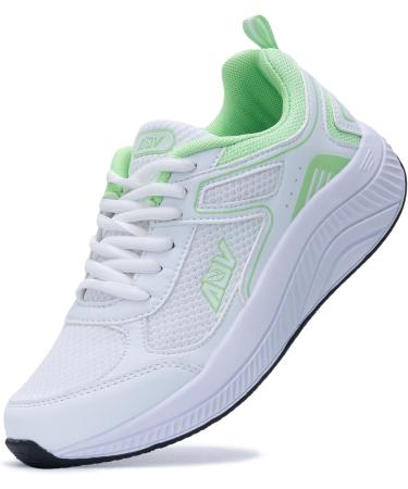 AOV Women's Walking Shoes with Arch Support - Plantar Fasciitis Sneakers for Foot & Heel Pain Relief - Orthotic Tennis Shoes - Size 8 White/Green - Buy Online on GoSupps.com