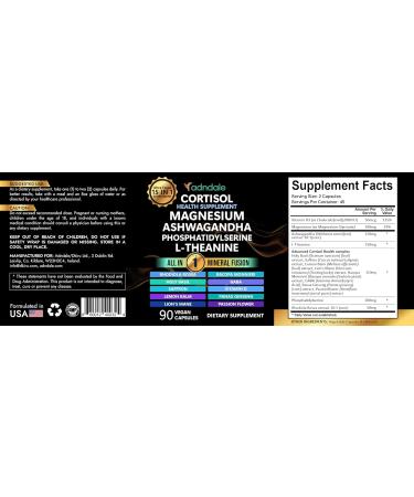 Adndale Cortisol Supplements for Women. Cortisol Reducer 14-in-1 Ashwagandha Supplement with Magnesium Glycinate L-Theanine & More. 90 Capsules. - Buy Online on GoSupps.com